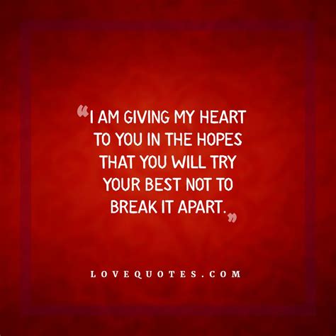 Giving My Heart To You Love Quotes