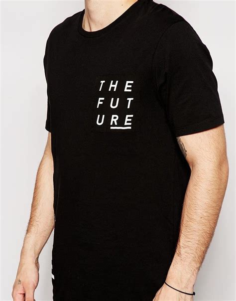 Image 3 Of Asos Longline T Shirt With Typographic Text Patches Shirt
