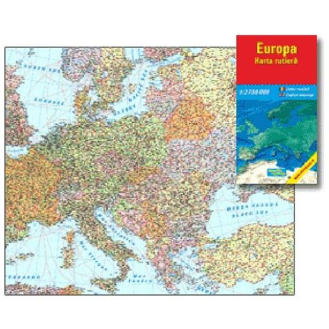 Harta Pliabila Europa Rutiera 70 X 100 Cm Amco Rikro