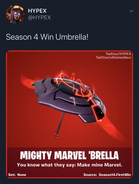 Season 4 Win Umbrella Via Hypex Scrolller