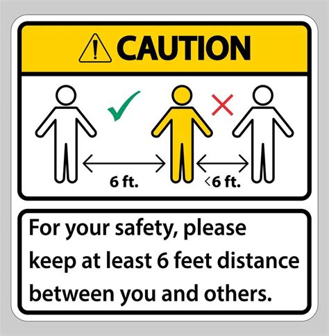 Caution Keep 6 Feet Distancefor Your Safetyplease Keep At Least 6