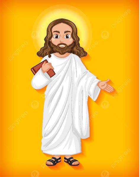 Isolated Jesus Cartoon Character Clip Art Christ Isolated Vector Clip