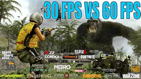 30 Fps Vs 60 Fps Gaming Test In 25 Games 2022 Youtube