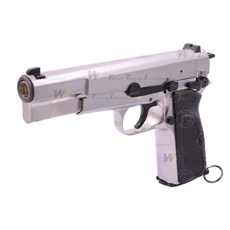 We Browning Hi Power Mk3 Gas Blow Back Pistol Silver Unlimited Airsoft Shop