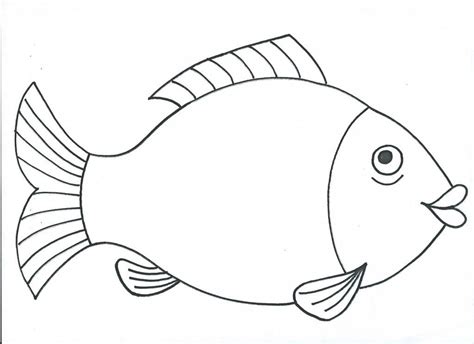 Contoh Mewarnai Gambar Ikan Gambar Putih