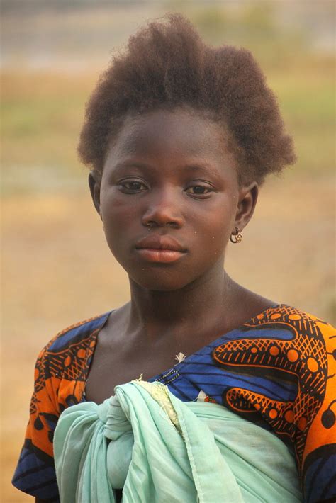 Burkina Faso Senufo Girl At The Lake Of Tengréla Retlaw Snellac