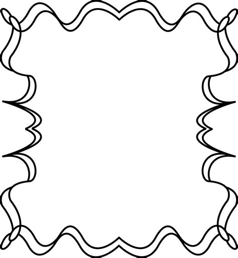 Full Page Squiggly Zig Zag Border Frame Free Clip Art Frames