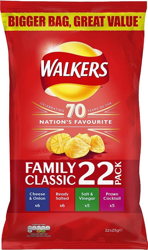 Walkers Classic Variety Crisps 25 G Pack Of 22 Uk Grocery