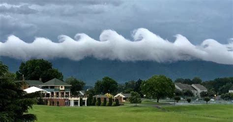 Rare Wave Shaped Clouds Spotted Rolling Over Virginia Mountains