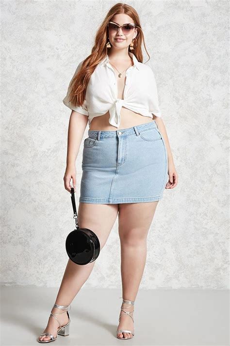 Plus Size Denim Mini Skirt Forever 21 Trashy Outfits Plus Size Mini Skirts Mini Skirts