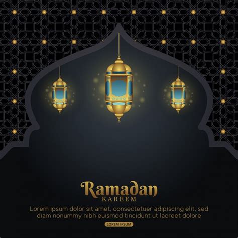 Premium Vector Ramadan Kareem Greeting Card Islamic