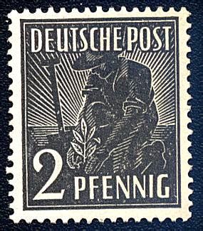 Der neue eigentümer ist nach auskunft des auktionshauses ein deutschsprachiger sammler aus europa. Briefmarken aus der alliierten Besetzung aus dem Jahr 1947