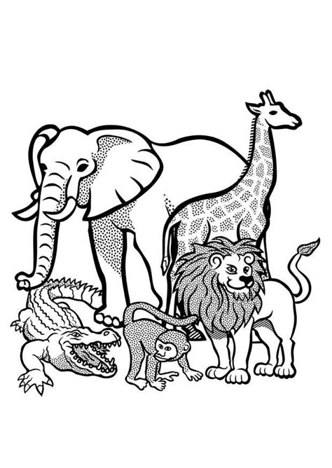 Coloriage animaux à l'état sauvage  Coloriages Gratuits à Imprimer