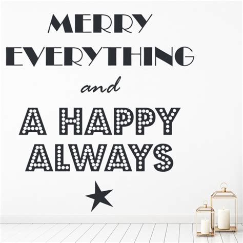 Merry Everything Happy Always Christmas Wall Sticker