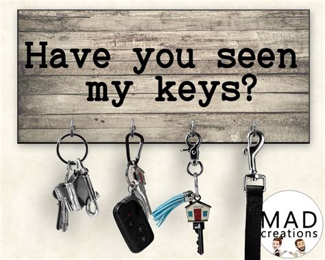 Funny Key Holder For Wall Have You Seen My Keys With Four Etsy