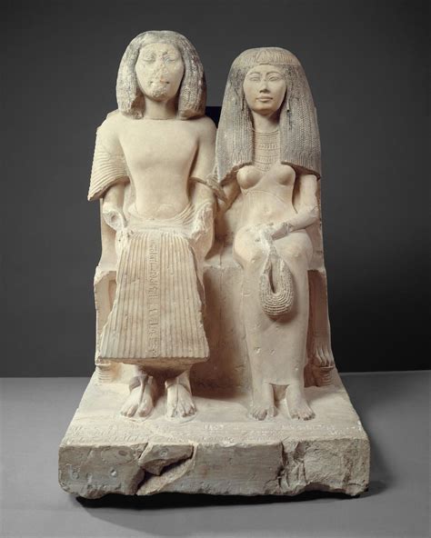 Limestone Statuette Of Yuny And His Wife Renenutet 🌹 Egypt Museum Egyptian Art Egypt