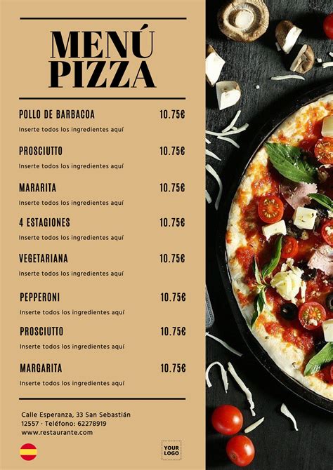 Carta De Pizzas Editable Online Pizza Menu Design Pizza Menu Vrogue