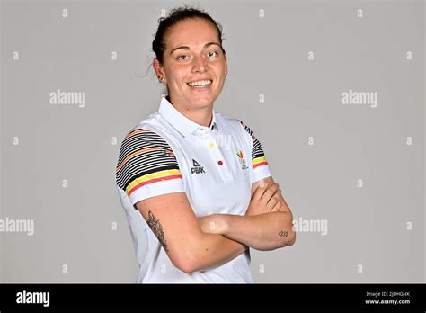 Saar Seys Poses For The Photographer At A Photoshoot For The Belgian Olympic Committee Boic