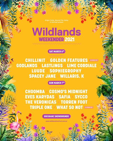 Check out the latest lineups and news from festival around the world. Wildlands Weekender 2021 - Music Festival Wizard