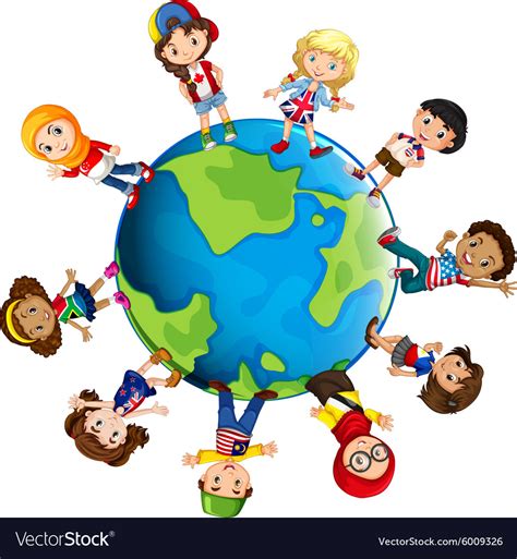 Children From Different Countries World Royalty Free Vector