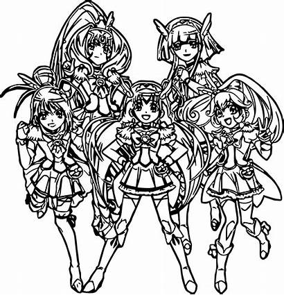 Glitter Force Coloring Pages Doki