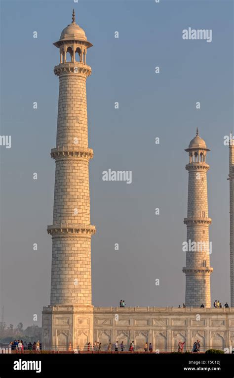The Taj Mahal Minarets India Stock Photo Alamy