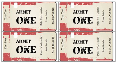 ticket templates  word  design