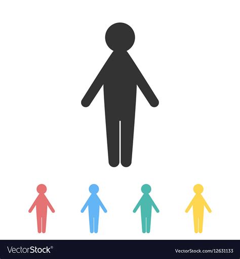 Man Icon In Different Colors Image Royalty Free Vector Image