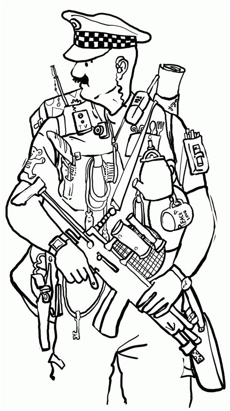 Free Policeman Coloring Pages Coloring Home