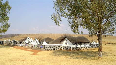 Villaggio Di Ndebele Sudafrica Fotografia Stock Immagine Di