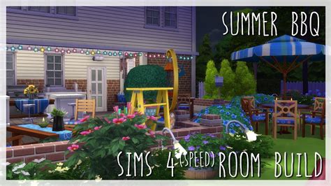 Summer Bbq Sims 4 Room Build X Backyard Stuff Youtube