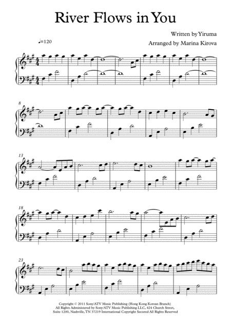Preview and free download river flows in you easy piano sheet music pdf with early intermediate difficulty in best sheet music website. River Flows In You Yiruma Piano Easy To Read Format Music ...