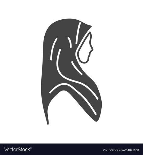 Hijab Icon Graphic Design Isolated Royalty Free Vector Image