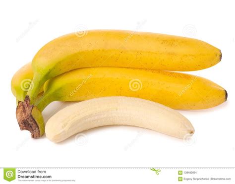 Bananas Whole And Without Peel Stock Photo Image Of Exotic Fruit