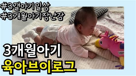 육아브이로그 3개월아기 키우기 3개월 아기 놀아주기 3개월이기발달 장난감 Youtube