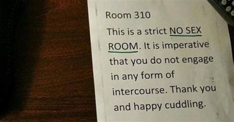 Hotel No Sex Room Sign Has The Internet Very Very Confused