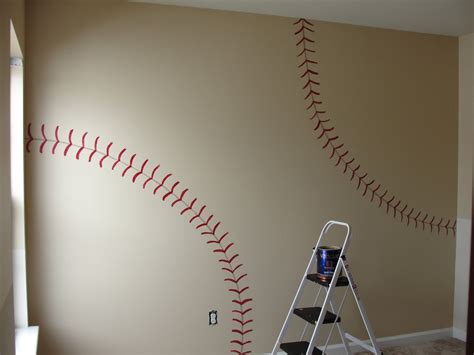 Pottery Barn Baseball Wall Mural Baseball Theme Room Boy Room Paint