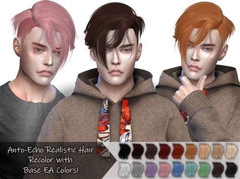 The Sims Resource Anto S Echo Hair Recolored Sims 4 Hairs