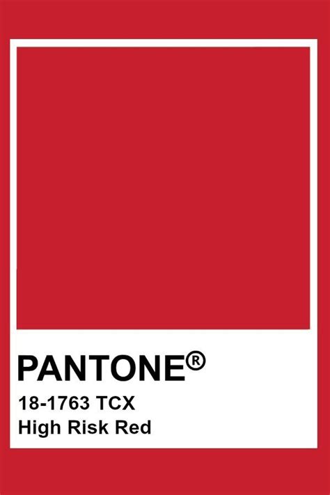 Pantone High Risk Red Pantone Red Pantone Colour Palettes Pantone
