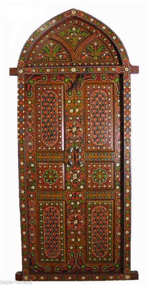 Antik Look Orientalische Islamic Massiv Holz Tür Handbemalt Hand