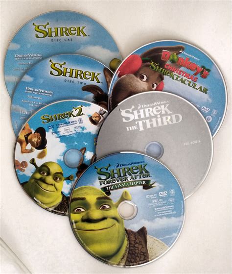 Shrek 6 Dvd Bundle Lot Set Discs Only Mike Myerseddie Murphy