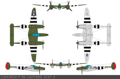 Lockheed P-38 Lightning scat 3 by bagera3005 on DeviantArt