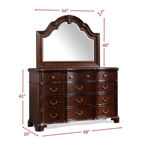 Picket House Furnishings Tomlyn Dresser With Mirror In Dark Cherry