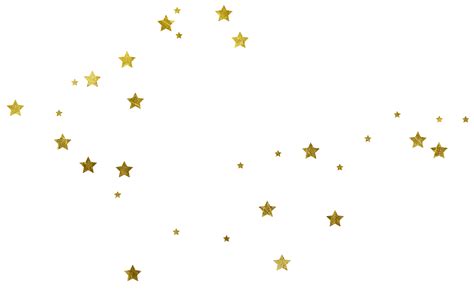 Gold Stars Scattering Cut Out 10986169 Png