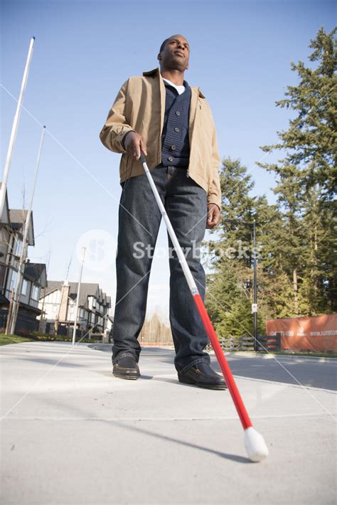 Blind Man Walking Royalty Free Stock Image Storyblocks