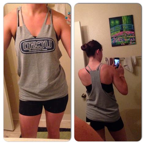 Wear it for the gym and feel the difference. Livin' The Thrify Life: DIY no-sew workout tank - I saw it ...