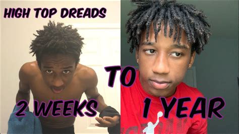 High Top Dreads Journey Progress Evolution 2 Weeks 1 Year Youtube