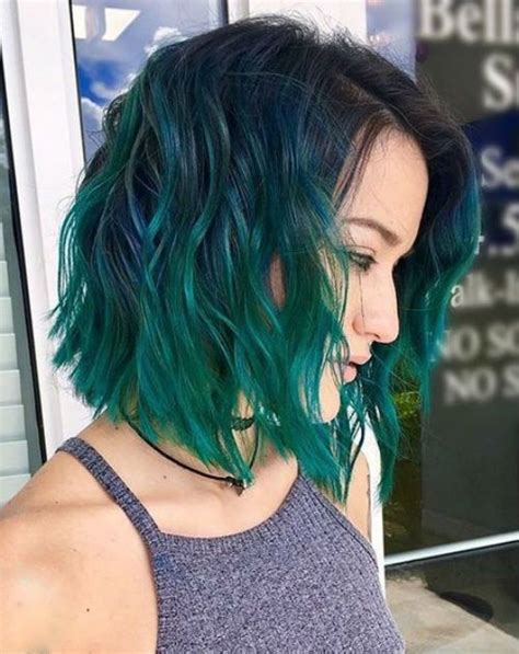 2019 Trendiest Color Of The Season Sea Green Bob Haircut