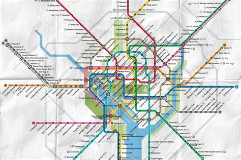 Reddit User Creates An Expansive Imaginary Metrorail Map For Dc Region