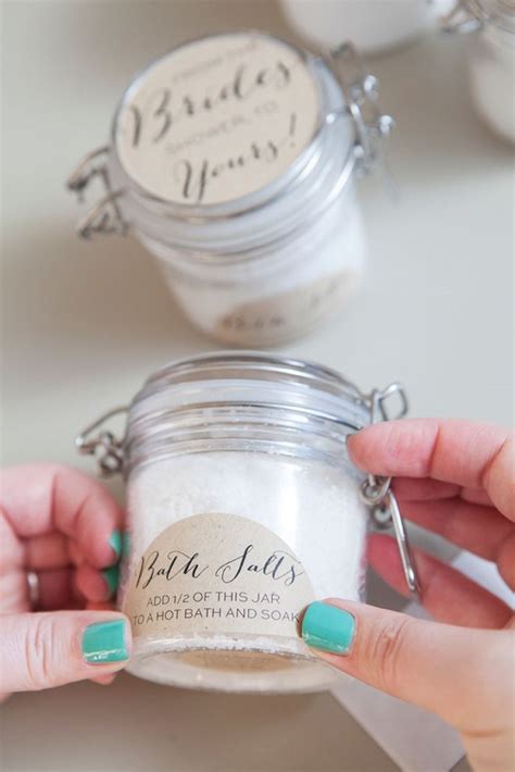 Diy How To Make Your Own Bridal Shower Bath Salt Favors Free
